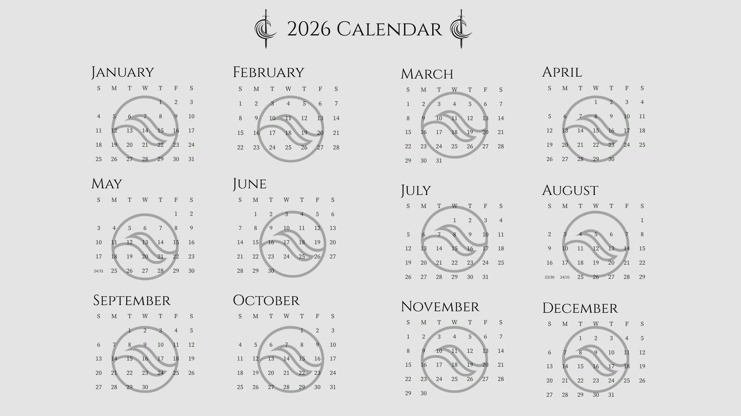 2026 Motivational Desktop Calendar — Rise Wave "Motivate" - Rise Wave Motivate