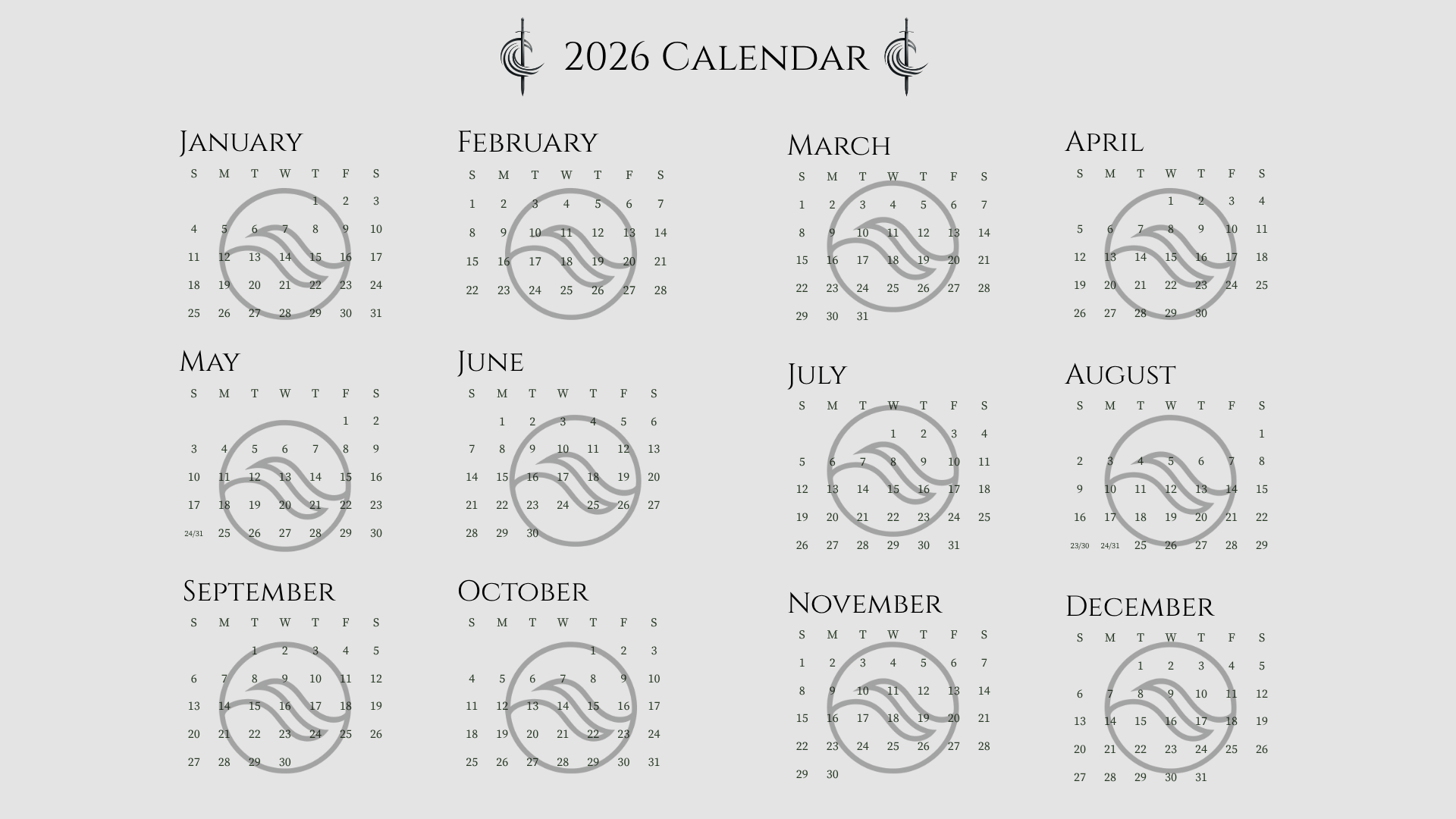 2026 Motivational Desktop Calendar — Rise Wave "Motivate" - Rise Wave Motivate